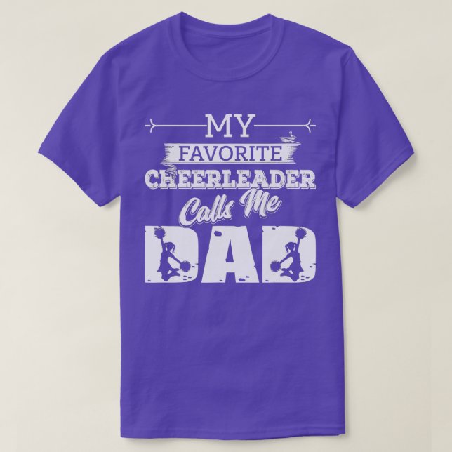 Camiseta Meu Cheerleader Favorito Me Chama De Pai Feliz Pai (Frente do Design)