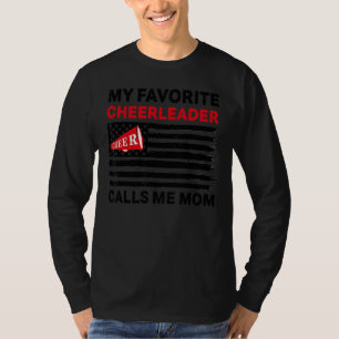 Camiseta Meu Cheerleader Favorito Me Chama Mãe Usa Flag Mth