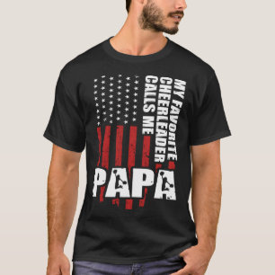 Camiseta Meu Cheerleader Favorito Me Chama Papai Cheer Pai