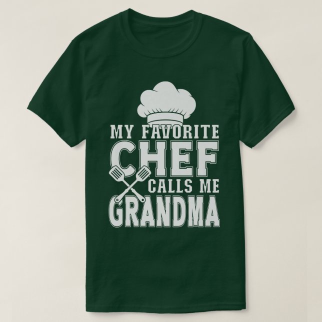 Camiseta Meu Chef Favorito Me Chama De Cozinhar Engraçado P (Frente do Design)