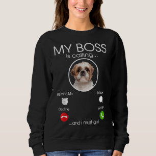 Camiseta Meu Chefe Está Chamando Shih Tzu Breed Dog