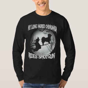 Camiseta Meu Chihuahua de Cabelo Comprido Viaja ao Lado no 