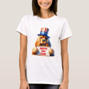 Camiseta Meu Cocker Spaniel É Mais Inteligente Que Trump