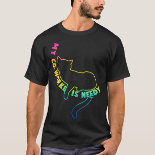 Camiseta Meu Colega de Trabalho é Caro do Gato de Casa