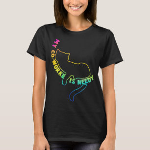 Camiseta Meu Colega de Trabalho é Caro do Gato de Casa