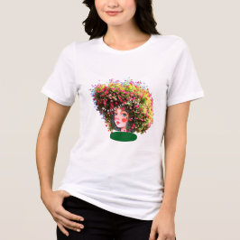 Camiseta Meu Coração Ainda Jovem – Garota do Cabelo em Árvo