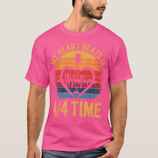 Camiseta Meu Coração Bata Em 44 Vezes A Violão Retroacústic