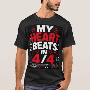 Camiseta Meu Coração Bate em 4/4