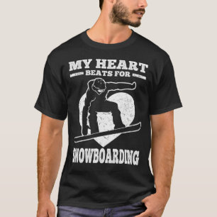 Camiseta Meu Coração Bate Para Snowboarding Snowboarder