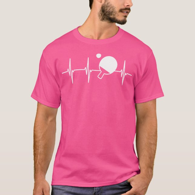 Camiseta Meu Coração Bate Pelo Tênis de Mesa (Frente)
