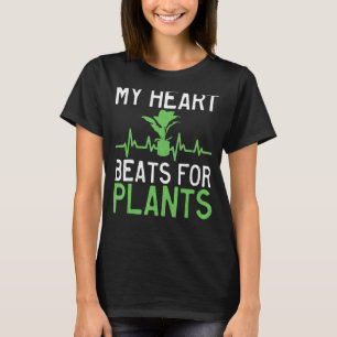 Camiseta Meu Coração Batida Para Plantas Jardinando Flor