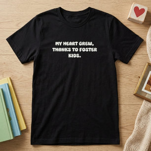 Camiseta Meu Coração Cresceu Graças ao Design de Crianças C