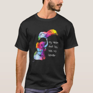 Camiseta Meu Coração E Alma Não Tem Gênero Rainbow Lgbt Com