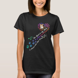 Camiseta Meu Coração É Pavimentado Com Impressões De Patas