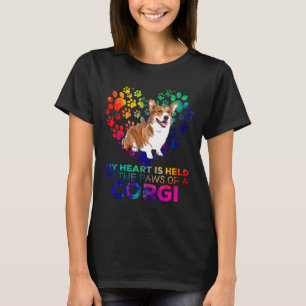 Camiseta Meu Coração É Segurado Pelas Patas De Um Corgi T