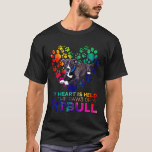 Camiseta Meu Coração É Segurado Pelas Patinhas De Um Pitbul