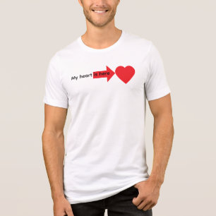 Camiseta Meu coração está aqui