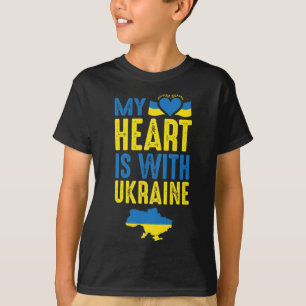 Camiseta Meu Coração Está Com a Ucrânia