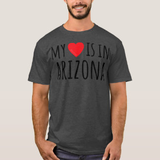 Camiseta MEU CORAÇÃO ESTÁ NA ARIZONA, Estado Americano Boni