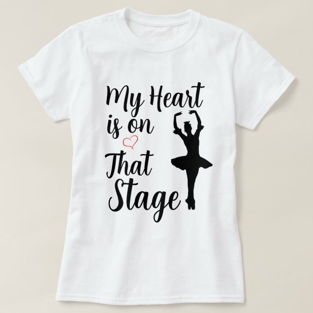 Camiseta Meu Coração Está Naquele Palco (Frente do Design)
