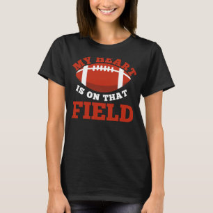 Camiseta Meu Coração Está Nesse Campo Jogando Jogador De Fu
