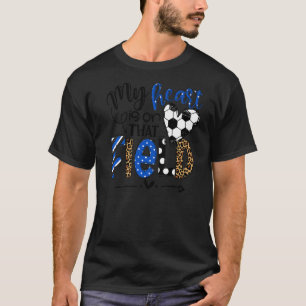 Camiseta Meu Coração Está No Dia Do Jogo De Futebol Da Leop