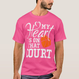 Camiseta Meu Coração Está No Tribunal De Basquete