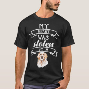 Camiseta Meu Coração Foi Roubado Por Um Ouro De Cachorro 