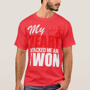 Camiseta Meu coração me atacou e eu ganhei