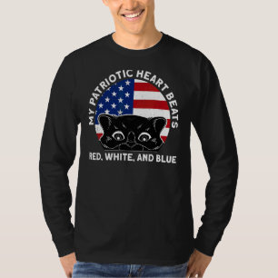 Camiseta Meu Coração Patriótico Bate 4 De Julho
