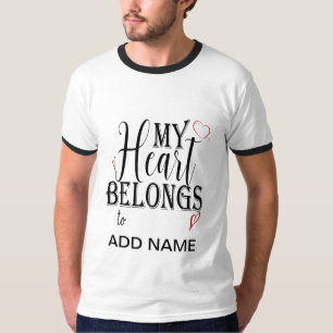 Camiseta meu coração pertence a