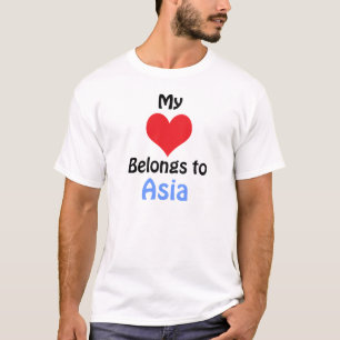 Camiseta Meu Coração Pertence à Ásia
