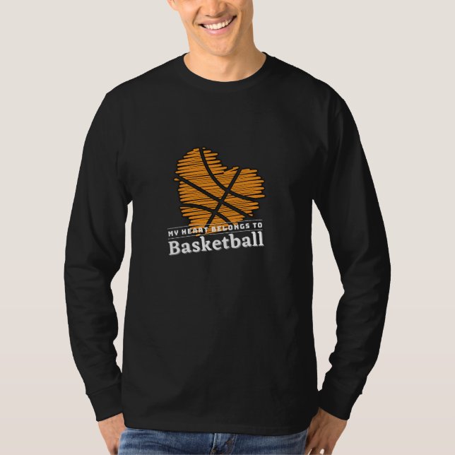 Camiseta Meu coração pertence a BASKETBALL (Frente)