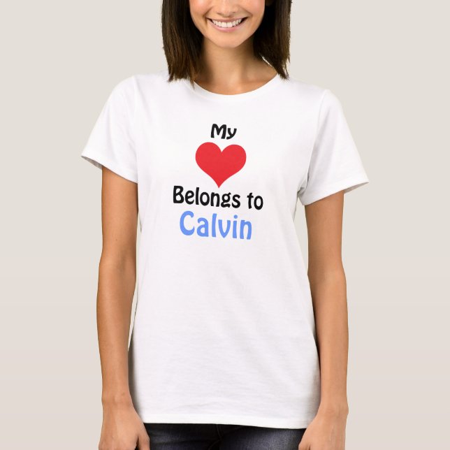 Camiseta Meu Coração Pertence a Calvin (Frente)