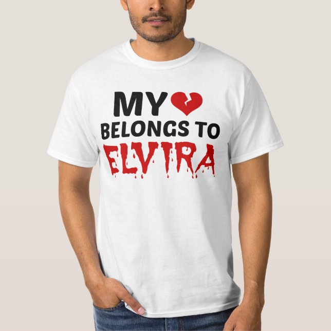 Camiseta Meu coração pertence a Elvira (Frente)