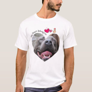 Camiseta Meu Coração Pertence à foto personalizada do cacho