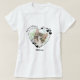 Camiseta Meu Coração Pertence À Foto Personalizada Do Lover (Frente do Design)