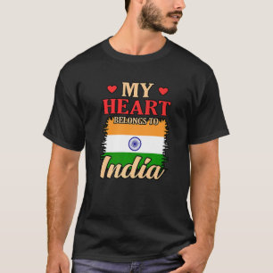 Camiseta Meu Coração Pertence à Índia