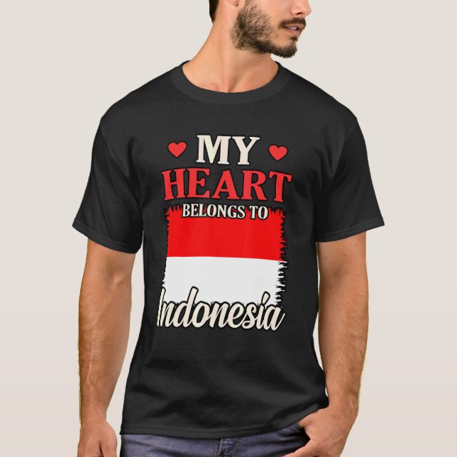 Camiseta Meu Coração Pertence À Indonésia (Frente)