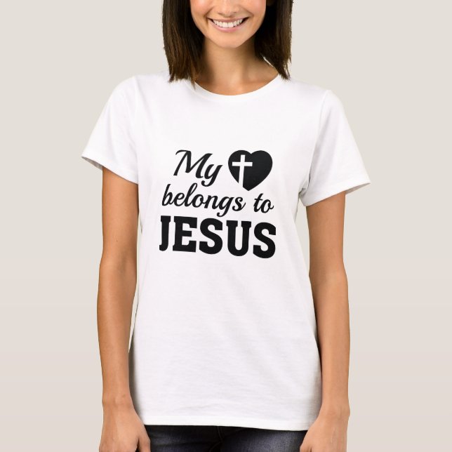 Camiseta Meu Coração Pertence A Jesus (Frente)