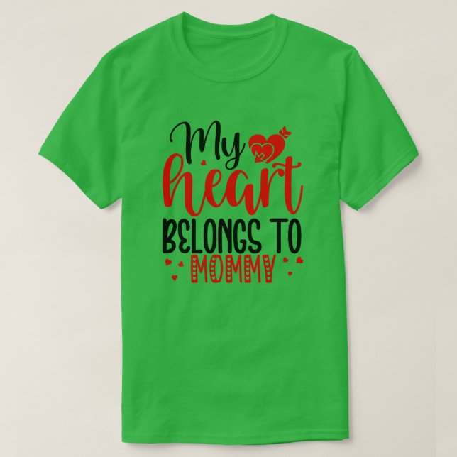 Camiseta Meu coração pertence à mamãe01 (Frente do Design)