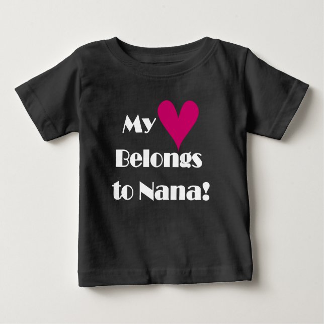 Camiseta Meu Coração Pertence a Nana (Frente)