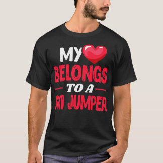 Camiseta Meu coração pertence a Ski Jumper