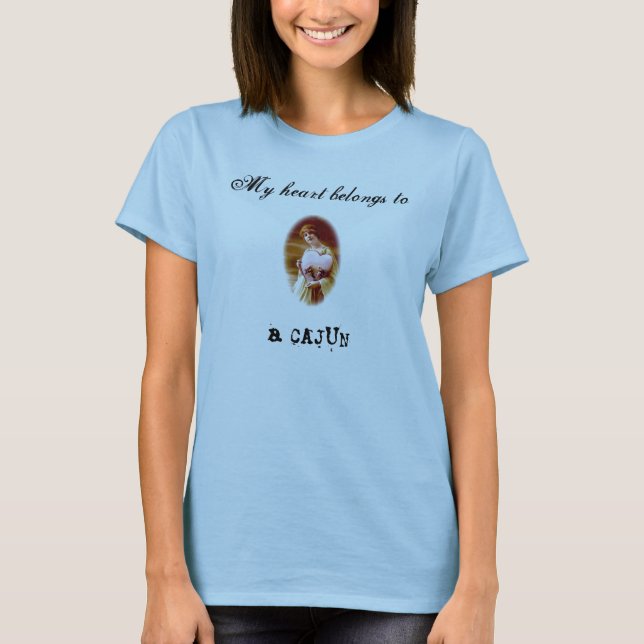 Camiseta Meu coração pertence a um Cajun (Frente)