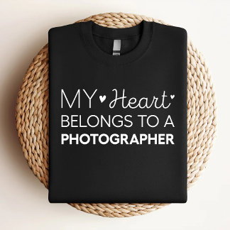 Camiseta Meu Coração Pertence A Um Fotógrafo Foto Bonito