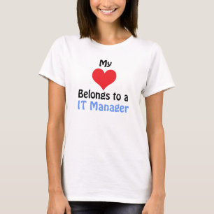 Camiseta Meu Coração Pertence a um Gerente de TI