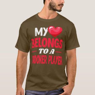 Camiseta Meu coração pertence a um jogador de snooker bilha