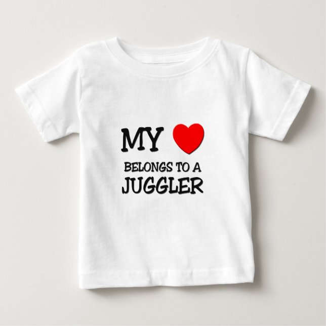 Camiseta Meu coração pertence a um JUGGLER (Frente)