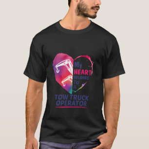 Camiseta Meu Coração Pertence A Um Operador De Caminhão De 