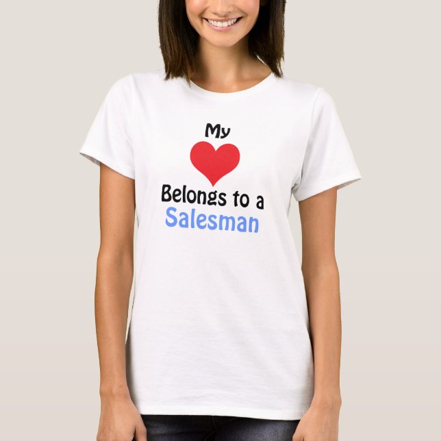 Camiseta Meu coração pertence a um vendedor (Frente)